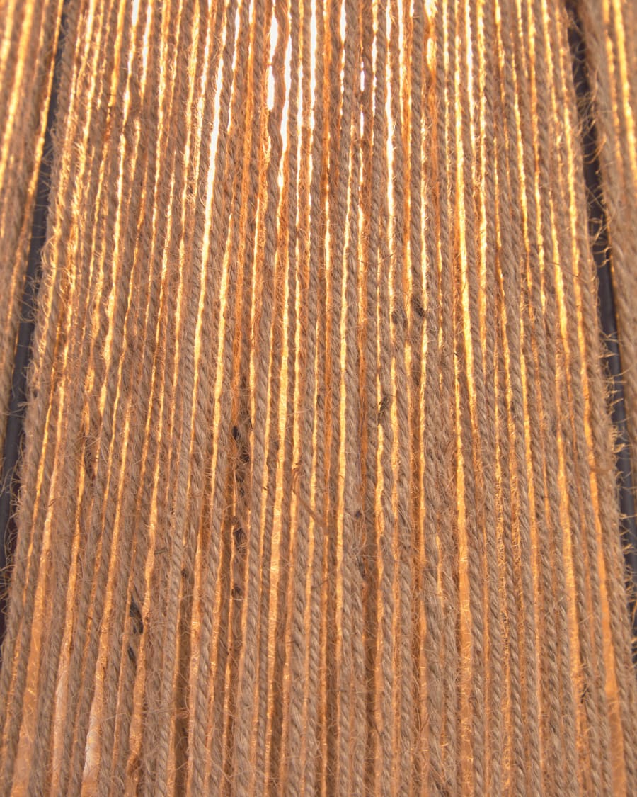 Crista jute ceiling light shade made from metal with black finish and natural jute Ø 17 cm