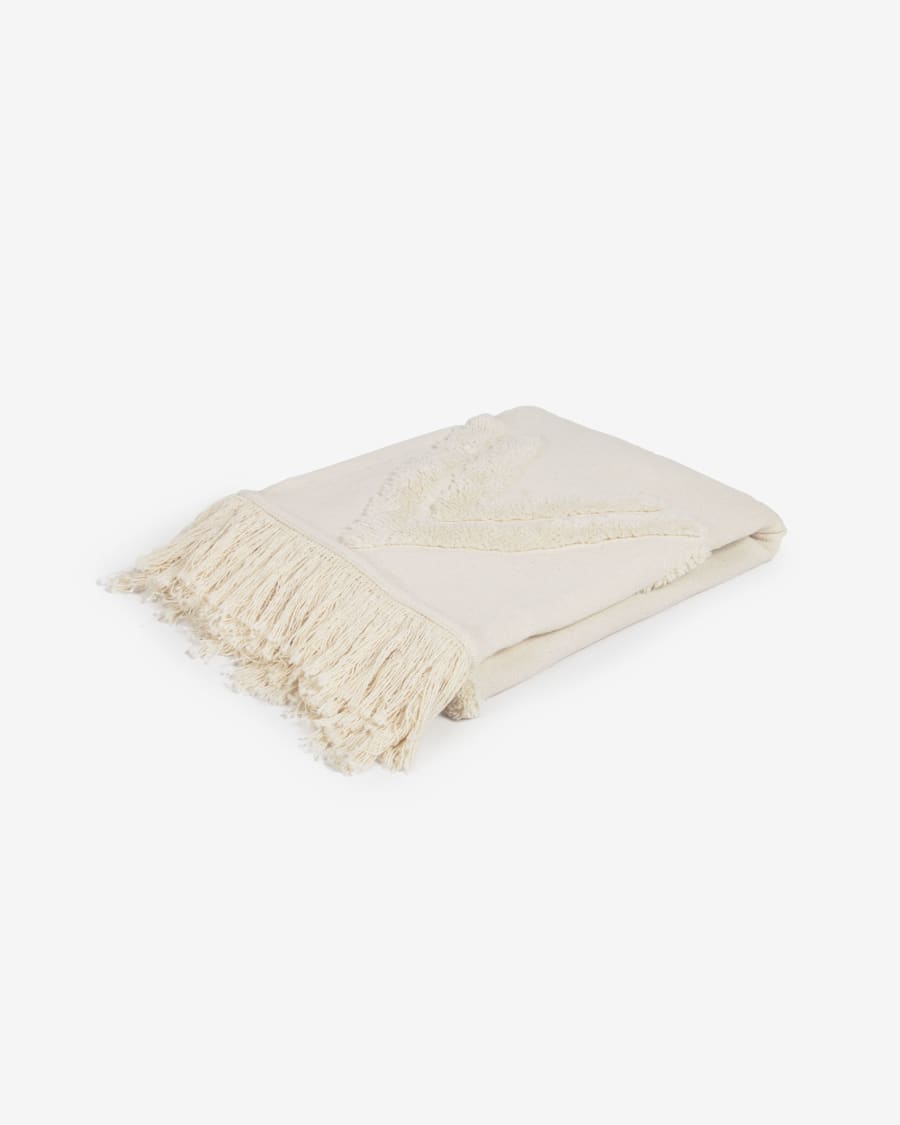 Nila white knitted blanket 130 x 170 cm