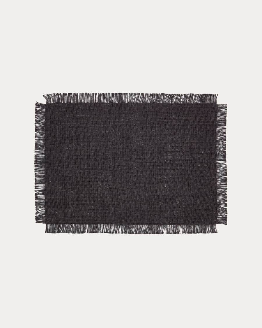 Σετ 2 σουπλά Trisol, 100% γιούτα, μαύρο, 35x50εκ