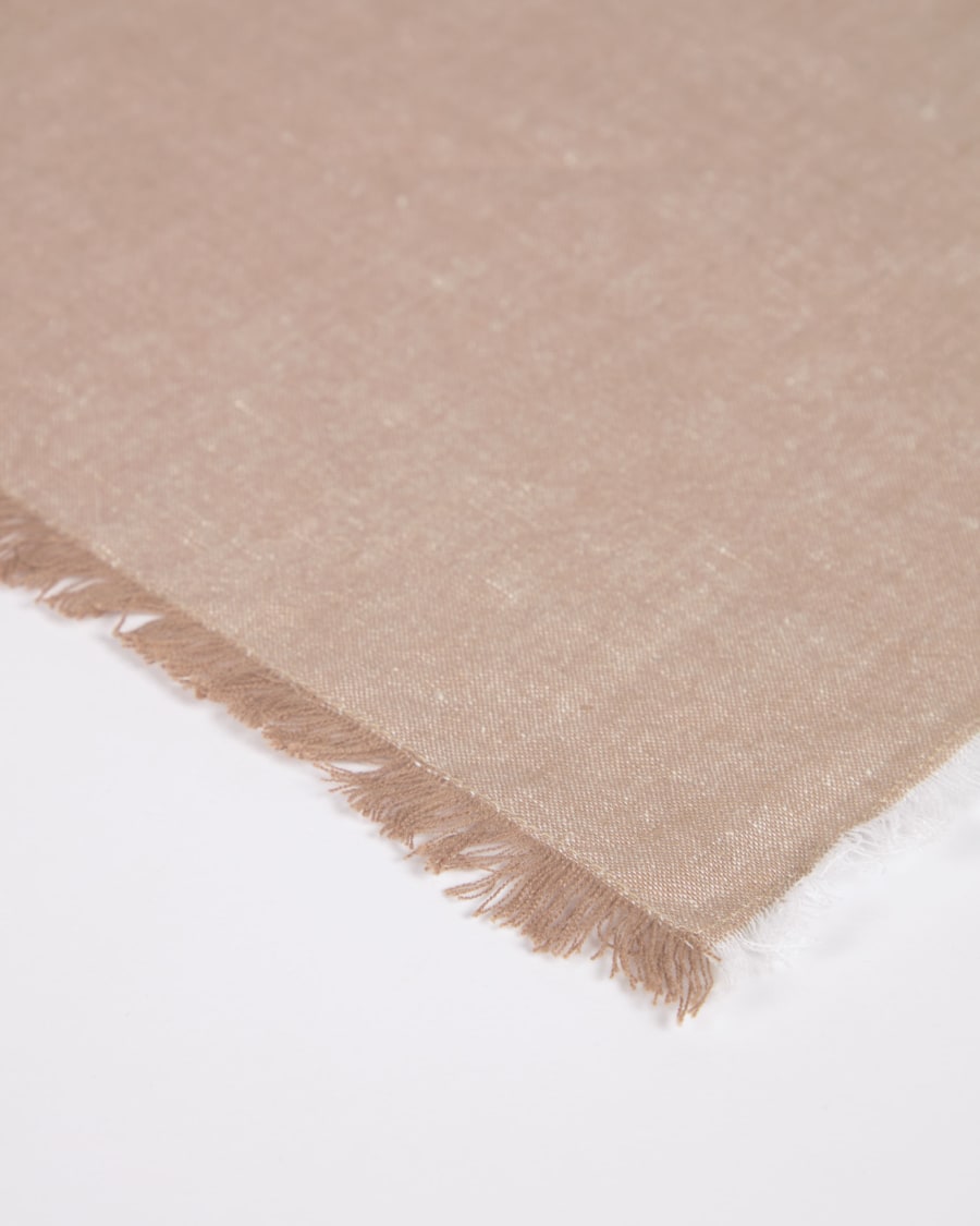 Iraide set of two brown cotton and linen napkins