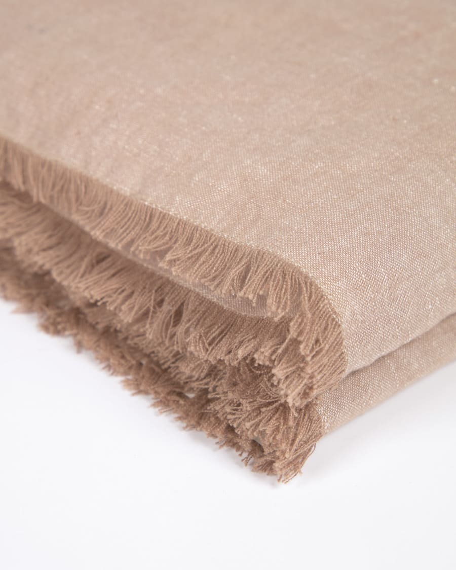 Iraide set of two brown cotton and linen napkins