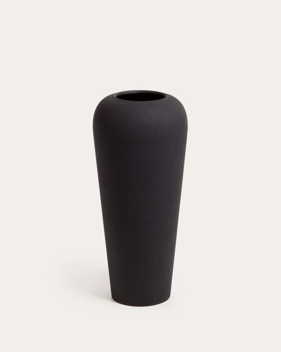 Walter small metal vase in black, 40 cm