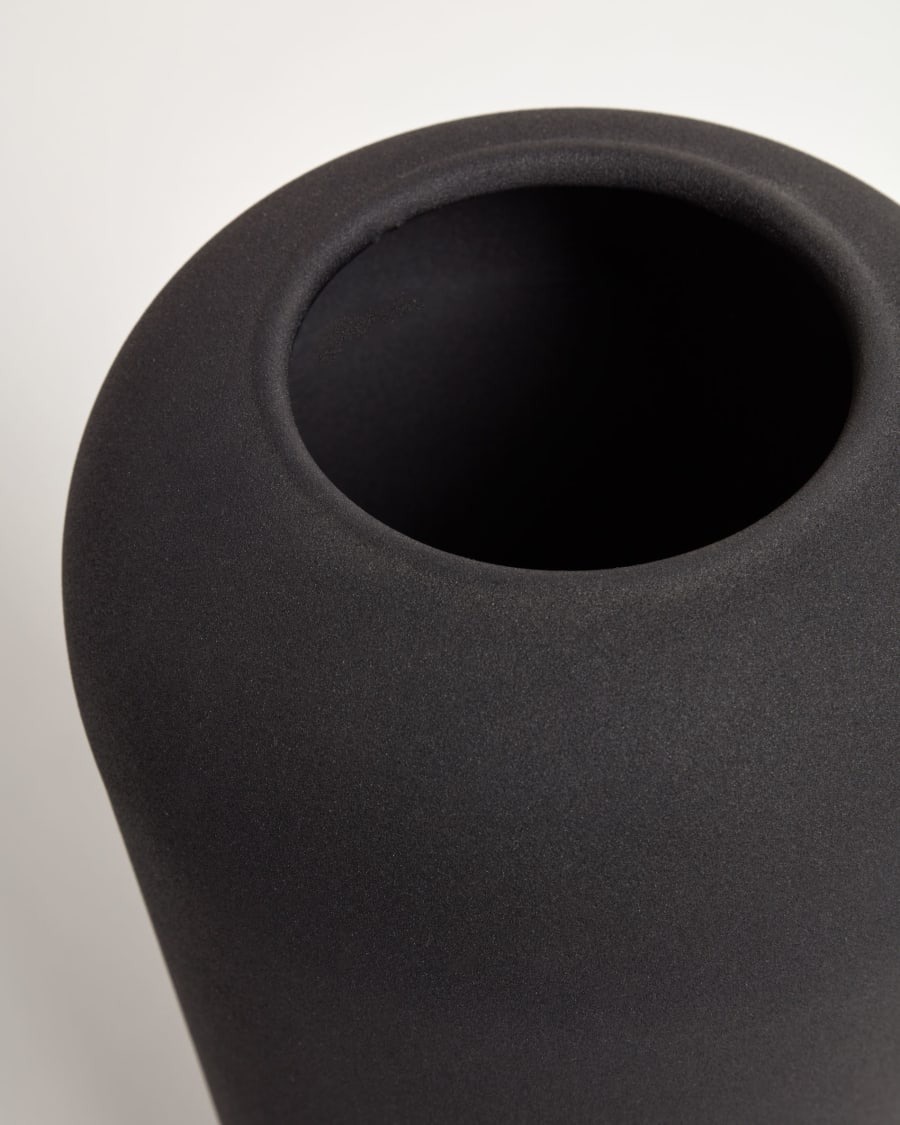 Walter small metal vase in black, 40 cm