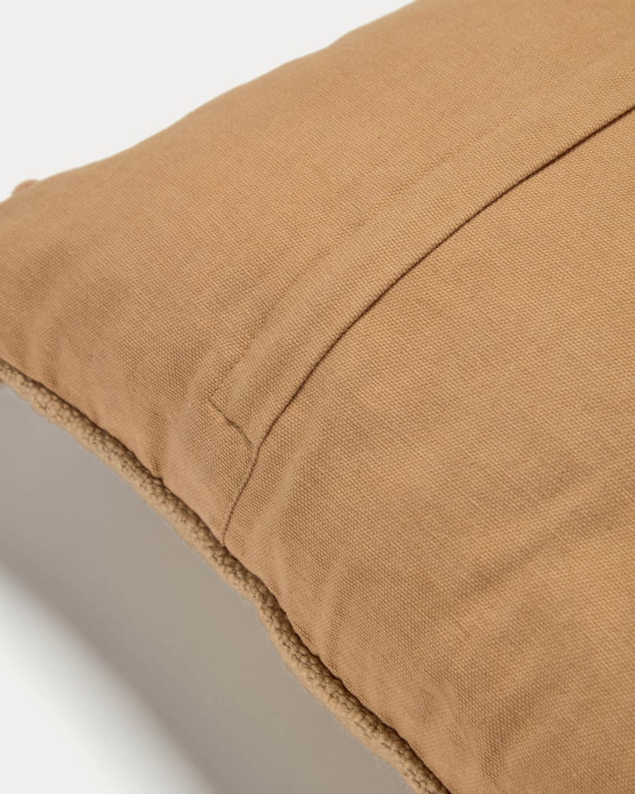 Genoveva cushion cover made from brown cotton, 45 x 45 cm