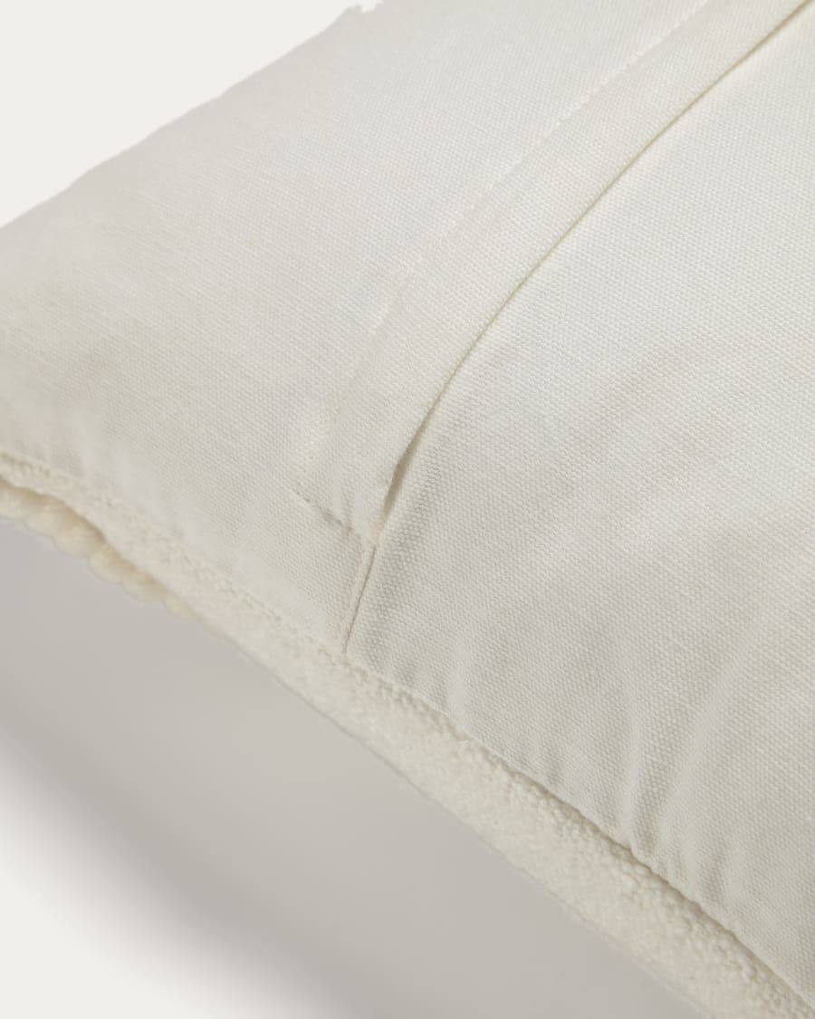 Κάλυμμα μαξιλαριού Genoveva, λευκό βαμβακερό, 45x45εκ