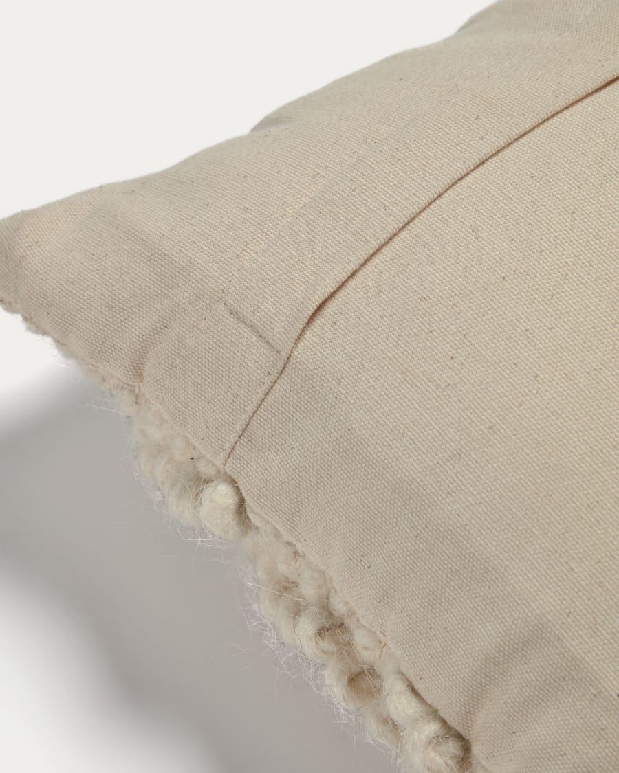 Vianney cushion cover, 100% beige cotton, 30 x 50 cm