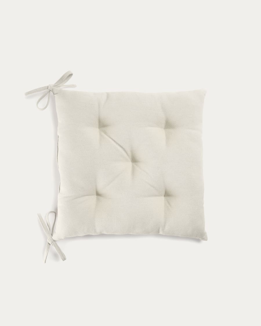 Cuscino per sedia Suyai 100% cotone bianco 45 x 45 cm