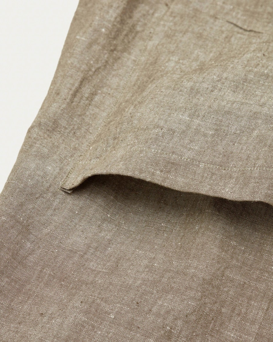 Mirna apron in green linen and cotton