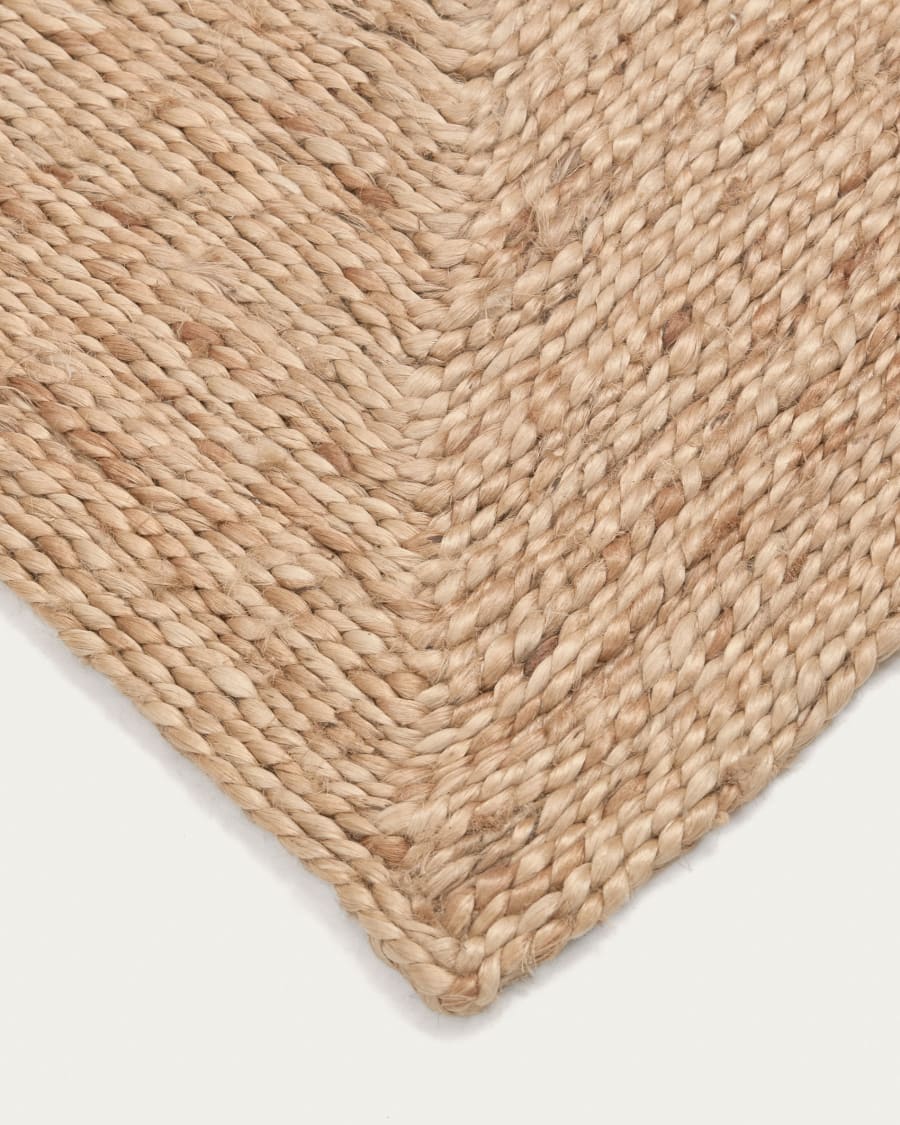 Doraldina rectangular rug made from 100% jute, 70 x 50 cm
