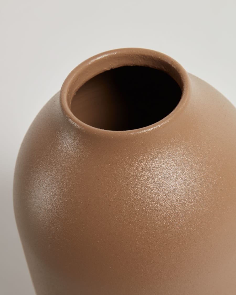 Thiara set of 3 metal vases in brown and beige, 16 cm 20 cm 25 cm