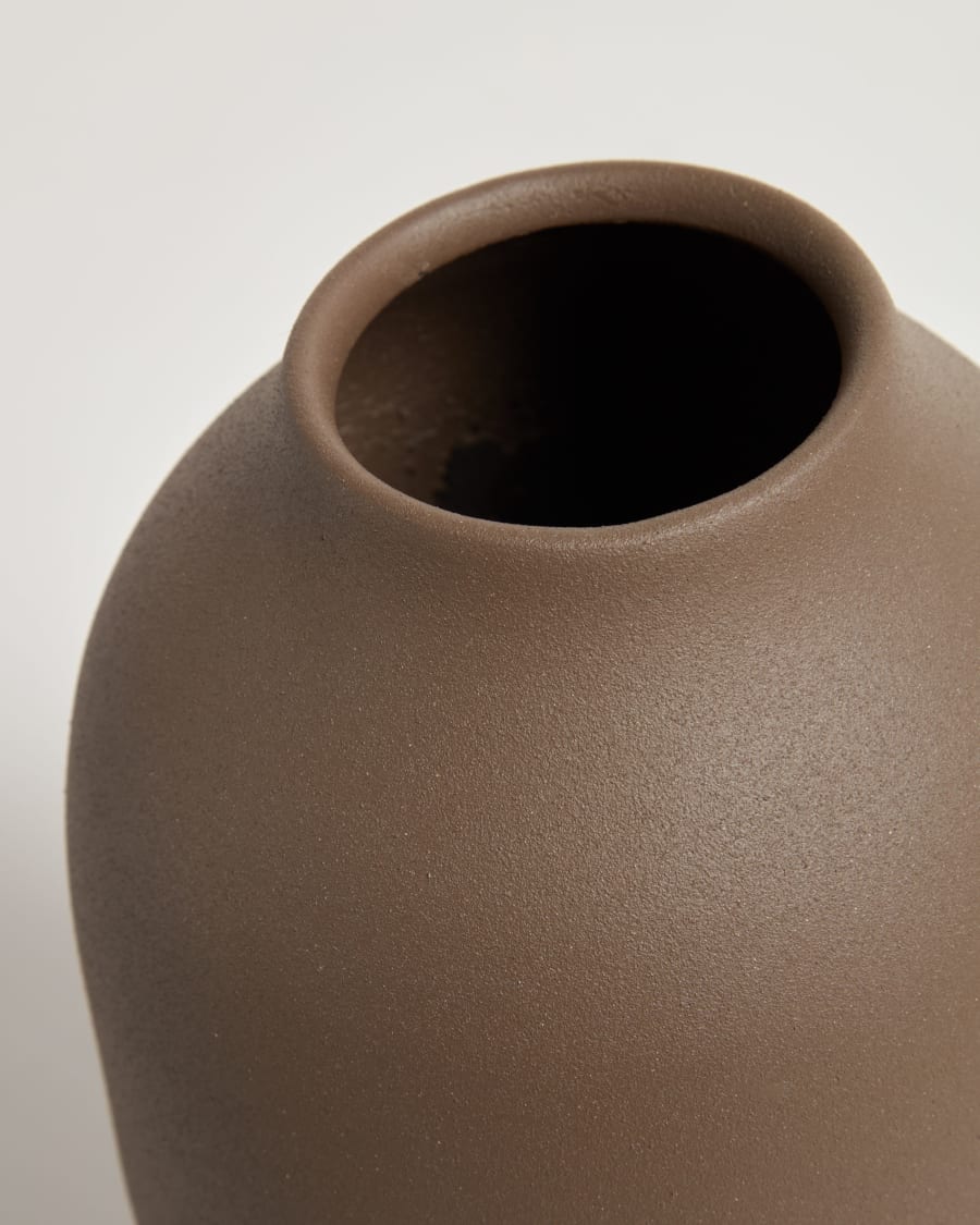 Thiara set of 3 metal vases in brown and beige, 16 cm 20 cm 25 cm
