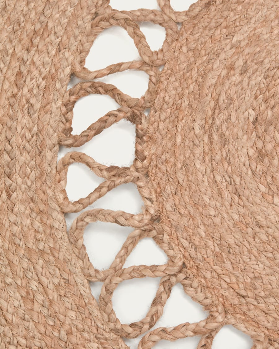Vicenza 100% jute round rug, Ø 120 cm