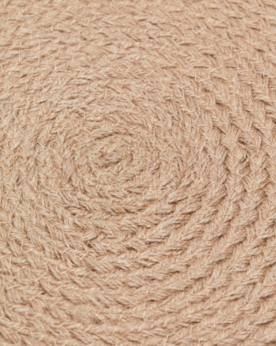 Venancia set of 2 round 100% jute coasters