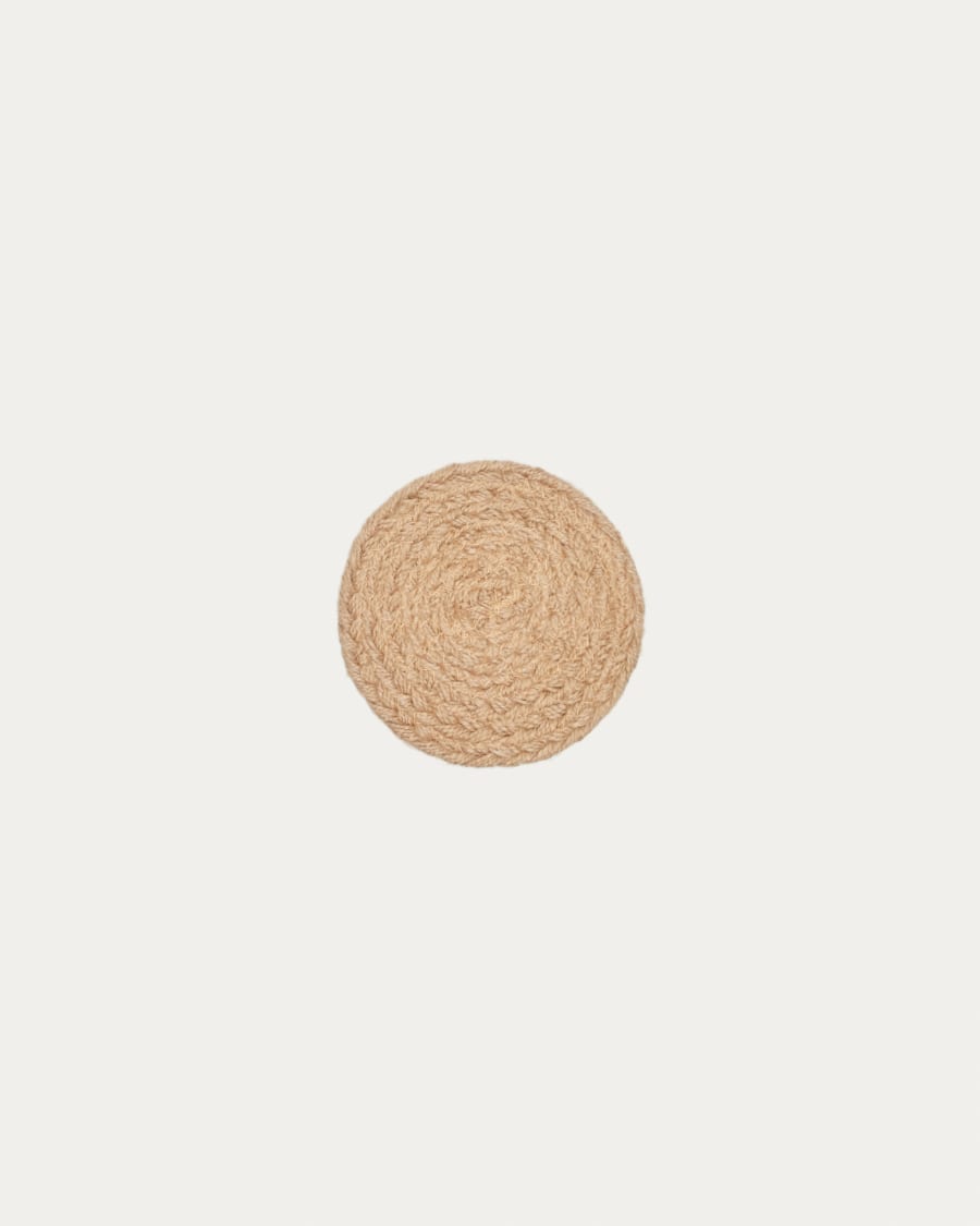 Venancia set of 4  round 100% jute coasters