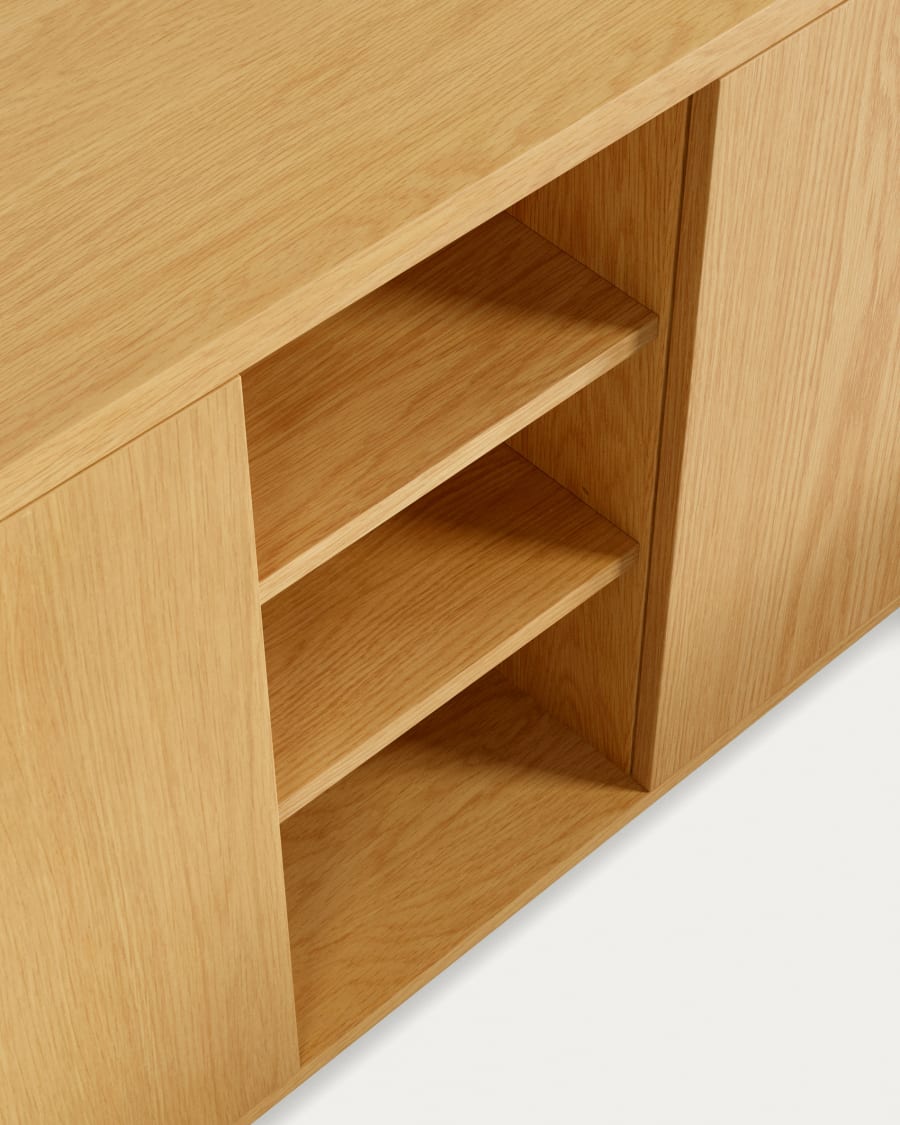 Abilen oak wood veneer 3 door sideboard, 180 x 75 cm FSC 100%