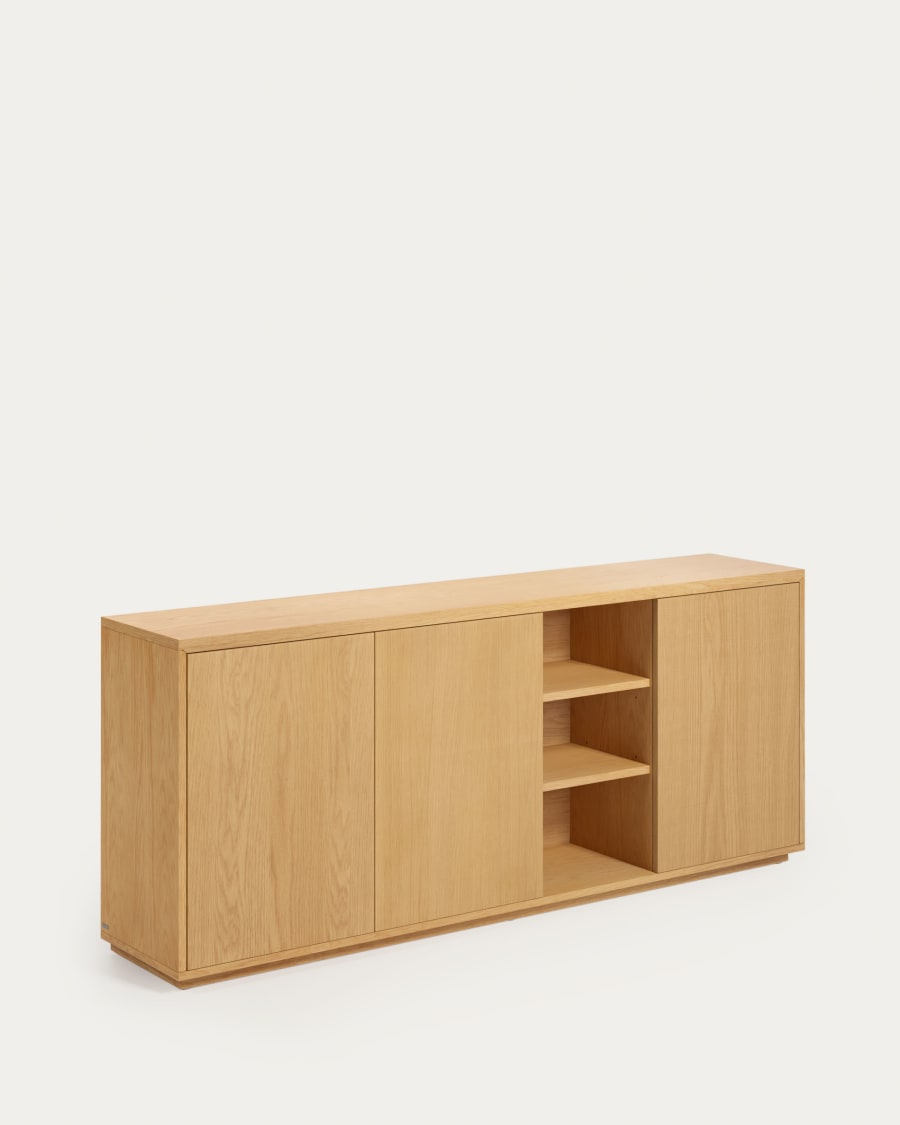 Abilen oak wood veneer 3 door sideboard, 180 x 75 cm FSC 100%