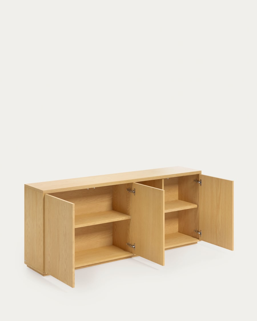 Abilen oak wood veneer 3 door sideboard, 180 x 75 cm FSC 100%