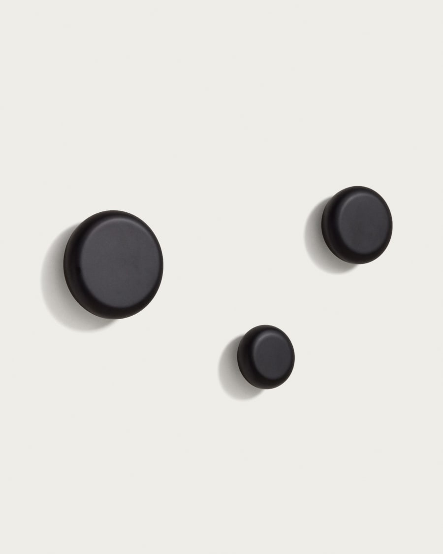 Black wooden hooks hotsell