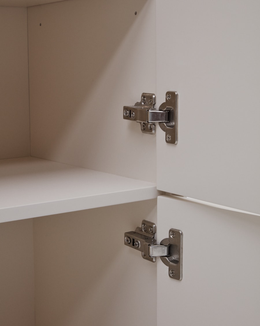 Vedrana Highboard 4 Türen MDF weiß lackiert 97,5 x 160 cm