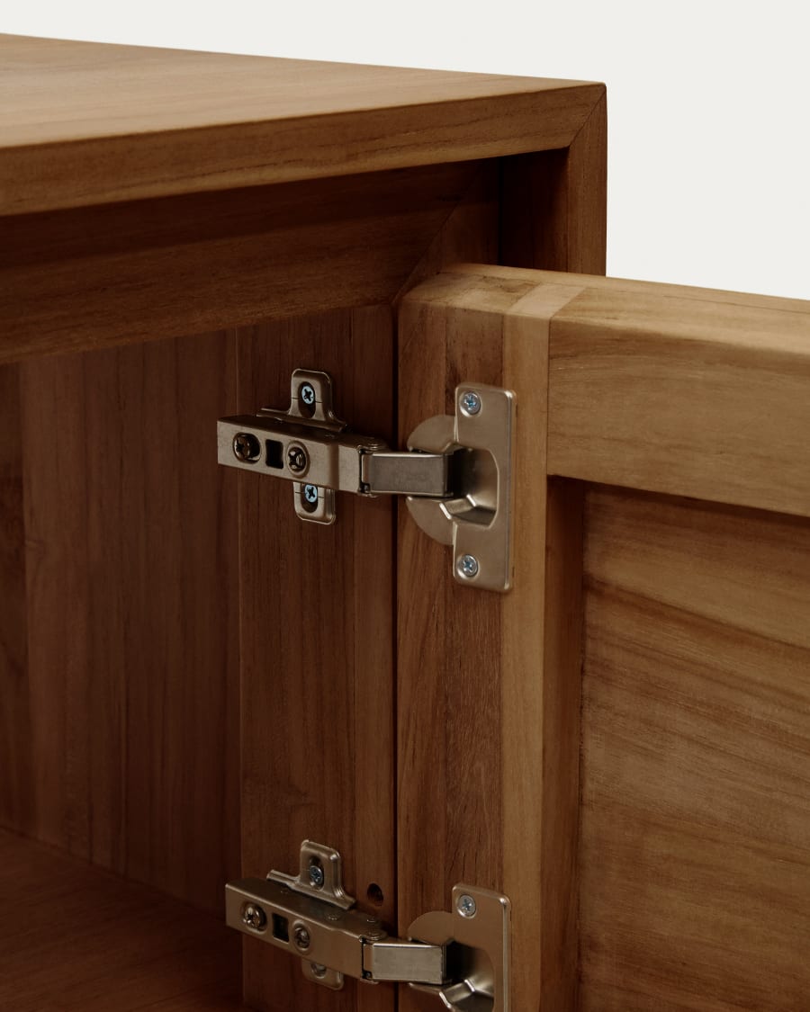 Kenta bathroom furniture in solid teak wood with a walnut finish, 90 x 45 cm
