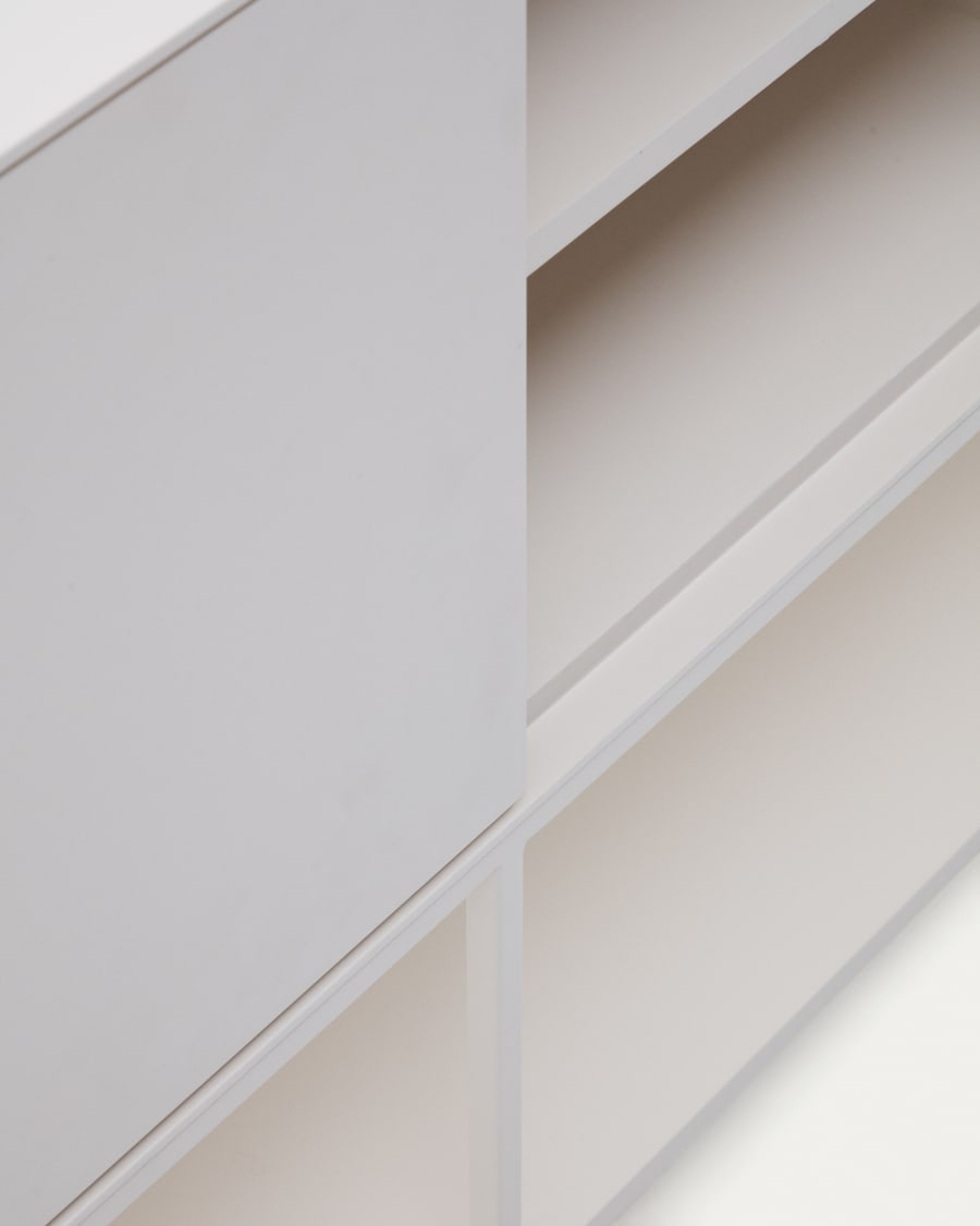 Vedrana Sideboard 3 Türen MDF weiß lackiert 195 x 80 cm
