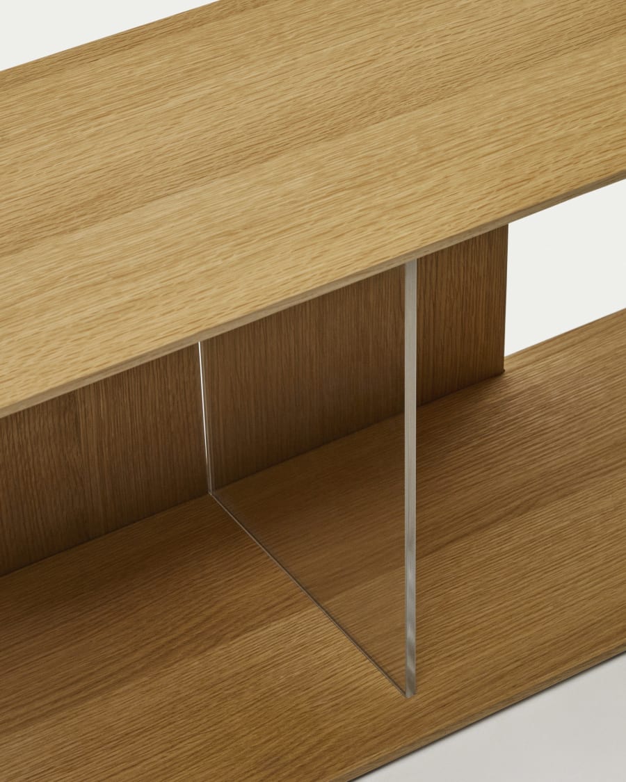 Litto large shelf module in oak veneer, 101 x 38 cm
