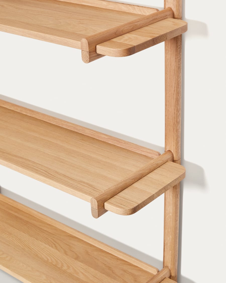 Sitra modular shelf, 3 solid oak wood shelves in a natural finish, 90 cm, FSC Mix Credit