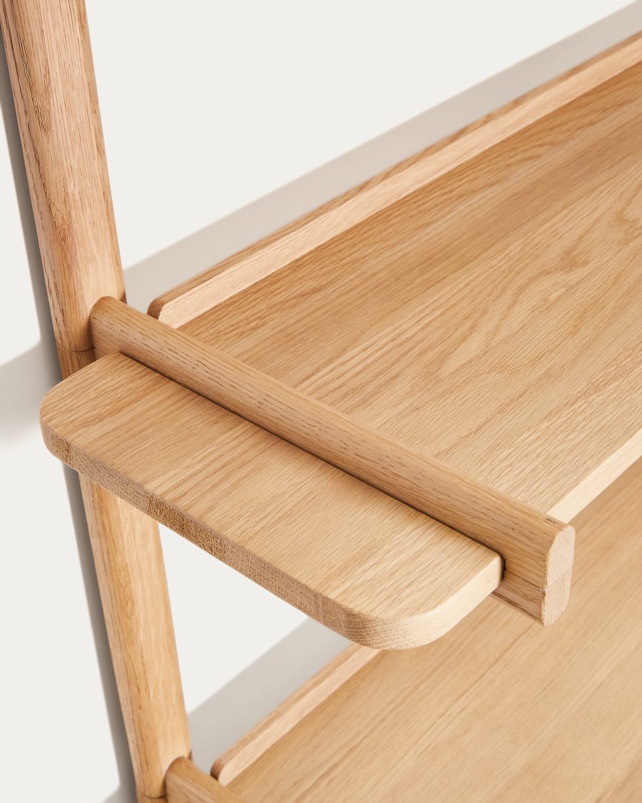 Sitra modular shelf, 3 solid oak wood shelves in a natural finish, 90 cm, FSC Mix Credit
