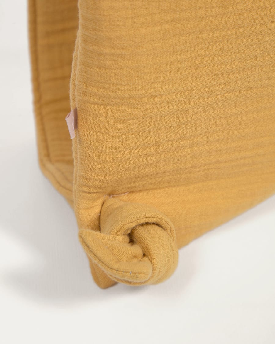Yamile children's backpack organic cotton GOTS in mustard