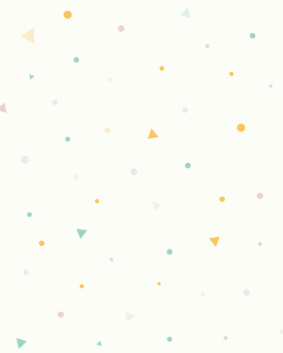 Miris wallpaper with turquoise and mustard spots and triangles 10 x 0.53 m FSC MIX Credit