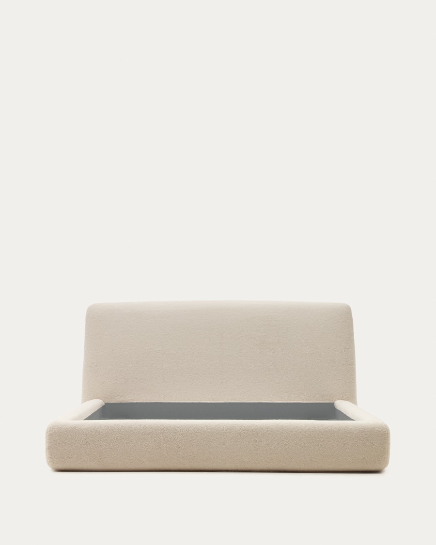 Martina bed cover in ecru bouclé for a 180 x 200 cm mattress