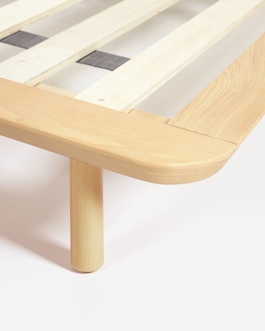 Anielle bed made from solid ash wood for a 180 x 200 cm mattress