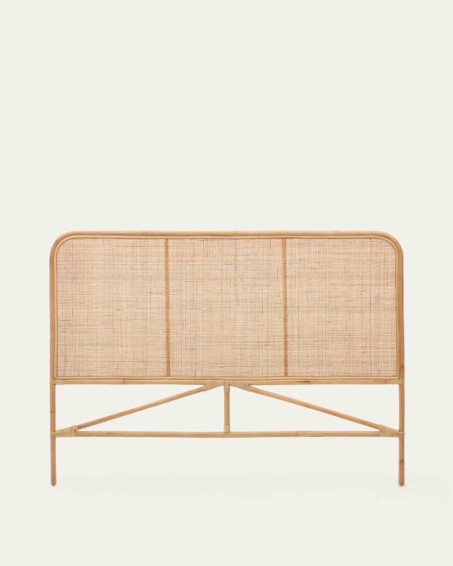Quiterie rattan headboard with a natural finish, 150/160 cm