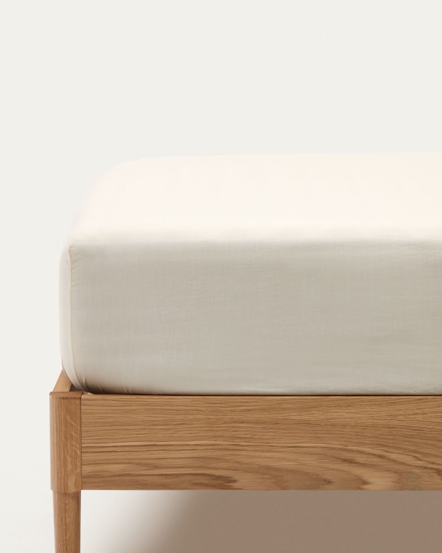 Ciurana 100% natural cotton fitted sheet, 135 x 200 cm