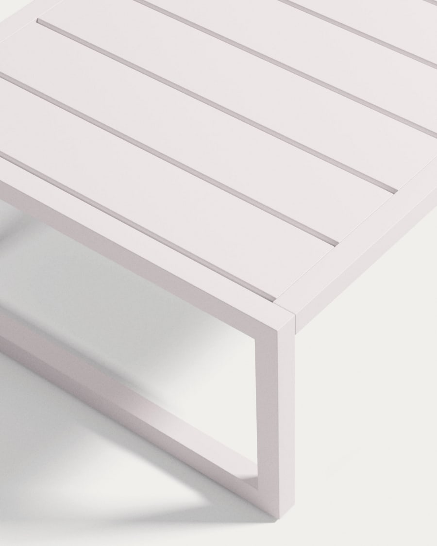 Couchtisch Comova 100% outdoor aus Aluminium weiß 60 x 114 cm