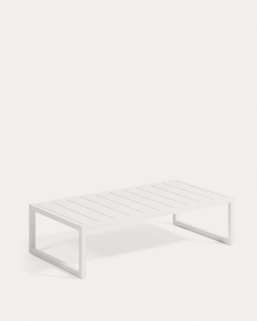 Couchtisch Comova 100% outdoor aus Aluminium weiß 60 x 114 cm