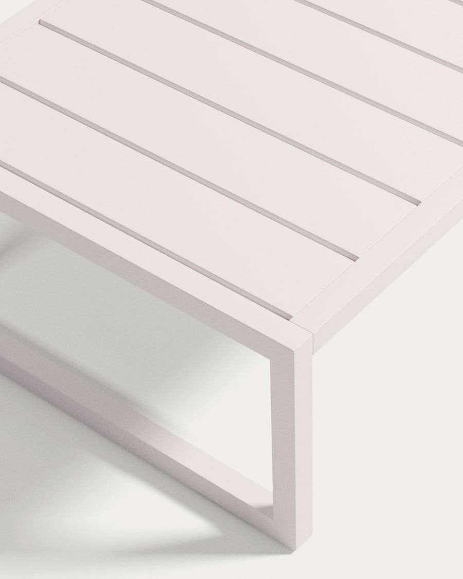 Comova 100% outdoor side table made from white aluminium, 60 x 60 cm