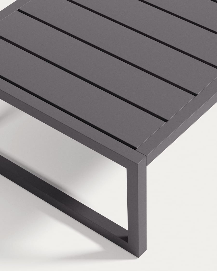 Comova 100% outdoor side table made from black aluminium, 60 x 60 cm
