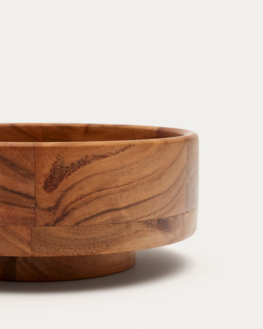 Μικρό στρογγυλό μπολ Lentegi από μασίφ ξύλο ακακίας
