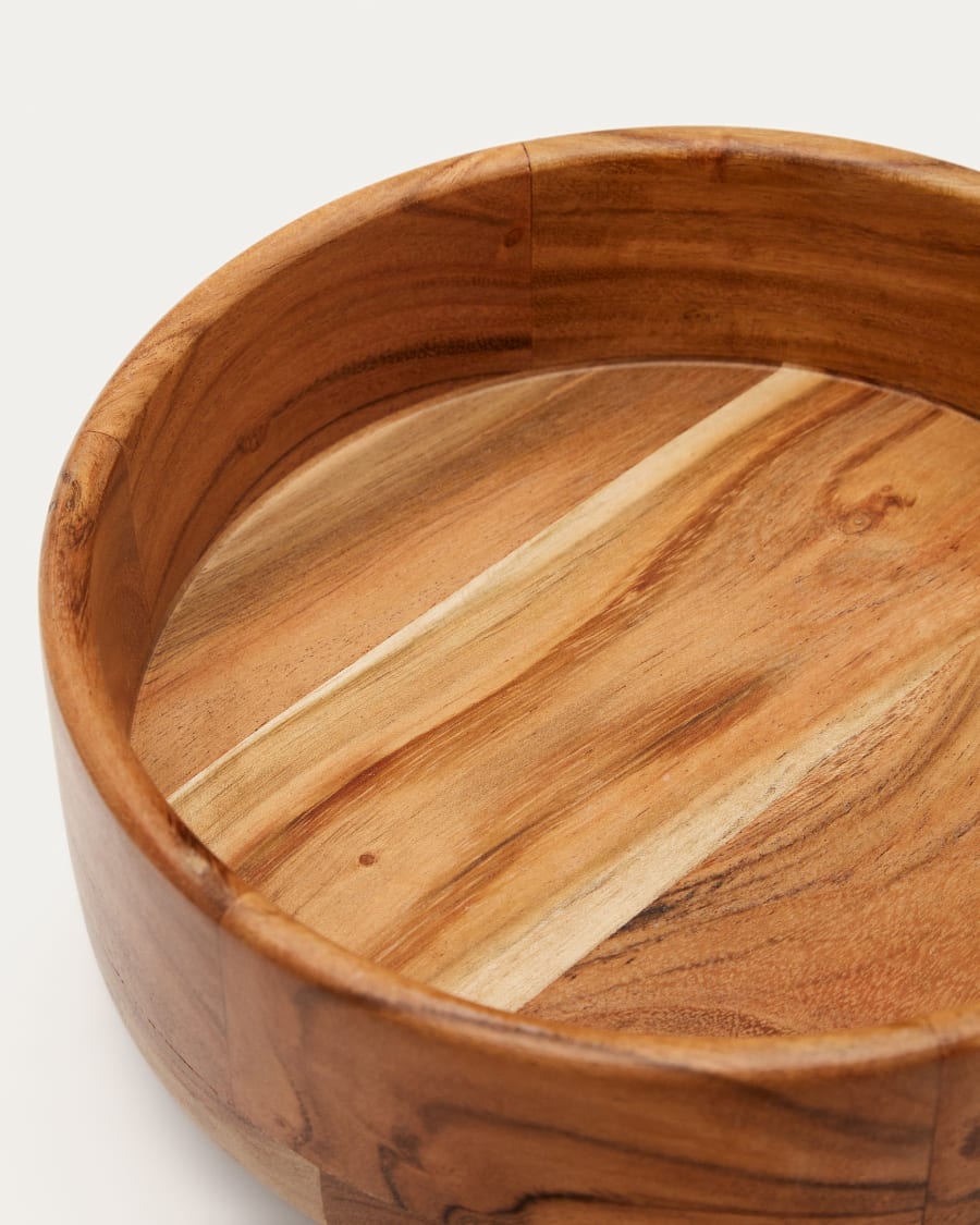 Μικρό στρογγυλό μπολ Lentegi από μασίφ ξύλο ακακίας