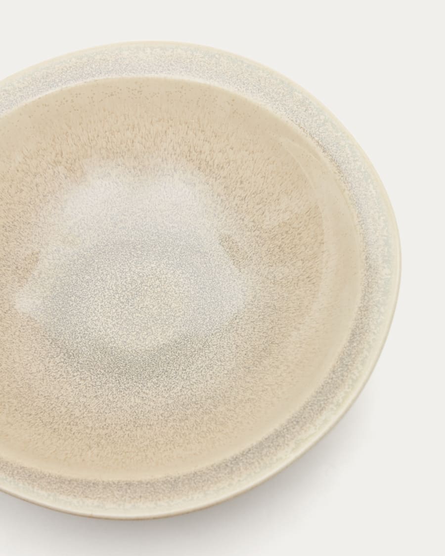 Lauriana beige ceramic deep dish
