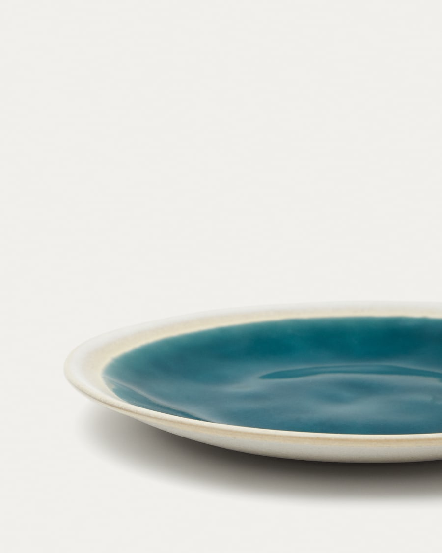 Sanet blue and white, ceramic dessert plate