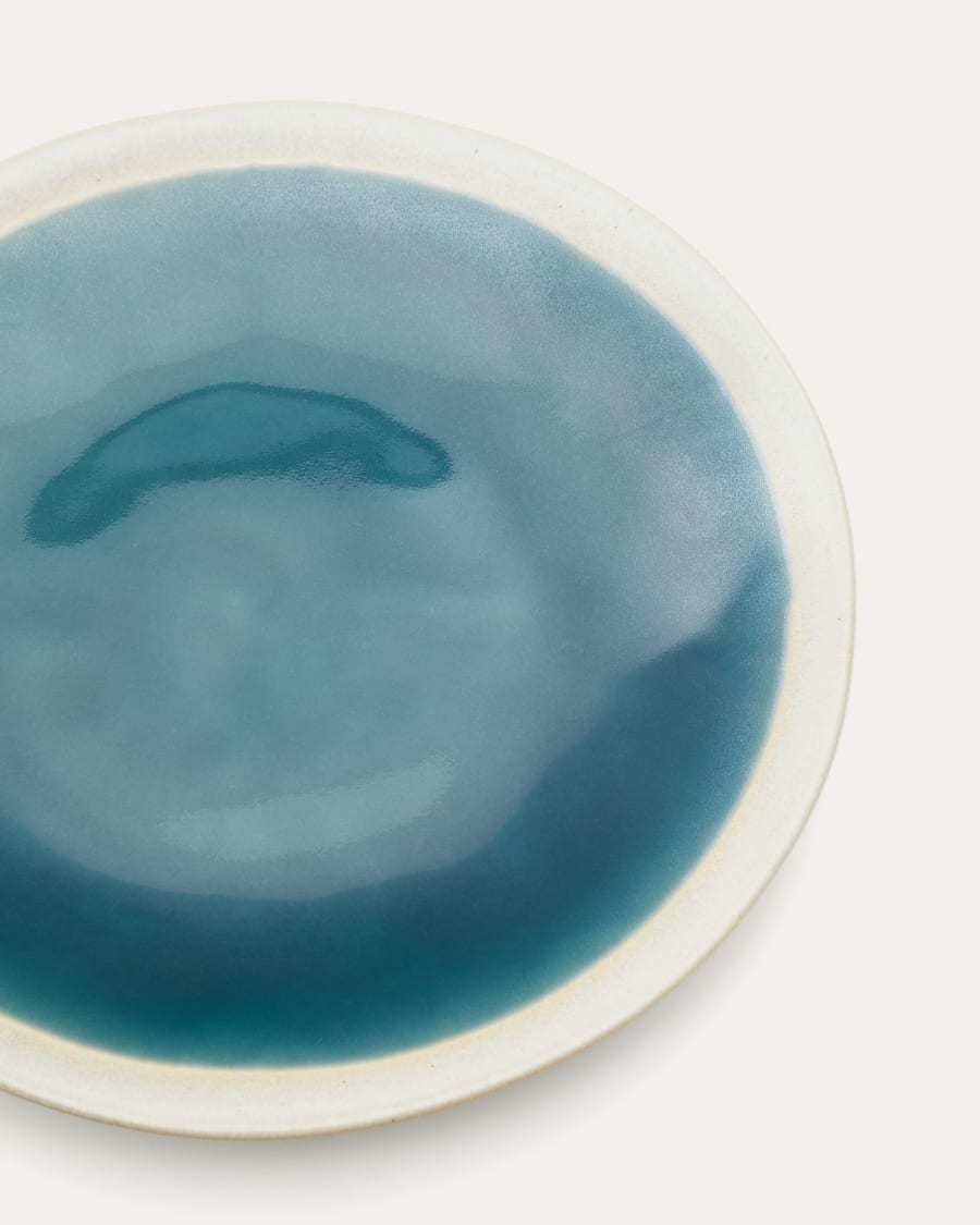 Sanet blue and white, ceramic dessert plate