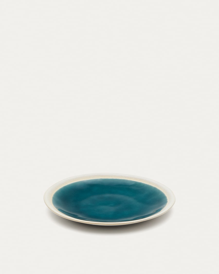 Sanet blue and white, ceramic dessert plate