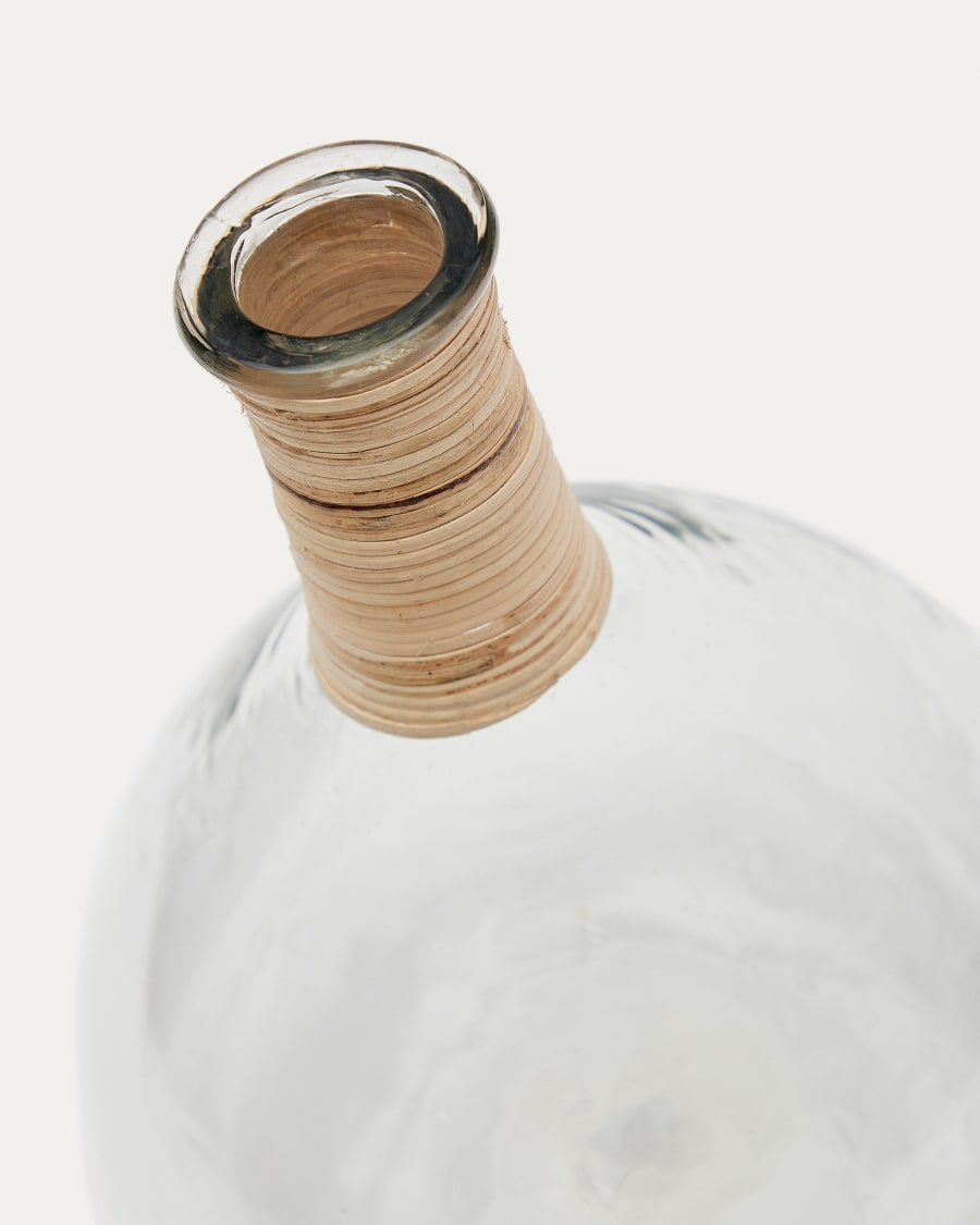 Βάζο Serlina από rattan και ανακυκλωμένο γυαλί 30 εκ.