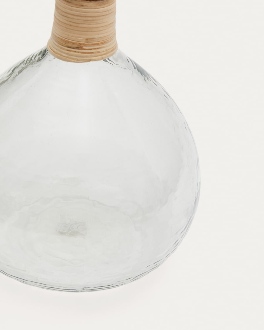 Βάζο Serlina από rattan και ανακυκλωμένο γυαλί 30 εκ.