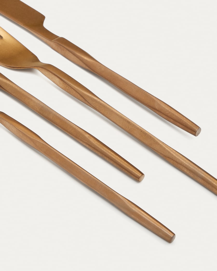 Ali 16-piece copper cutlery set