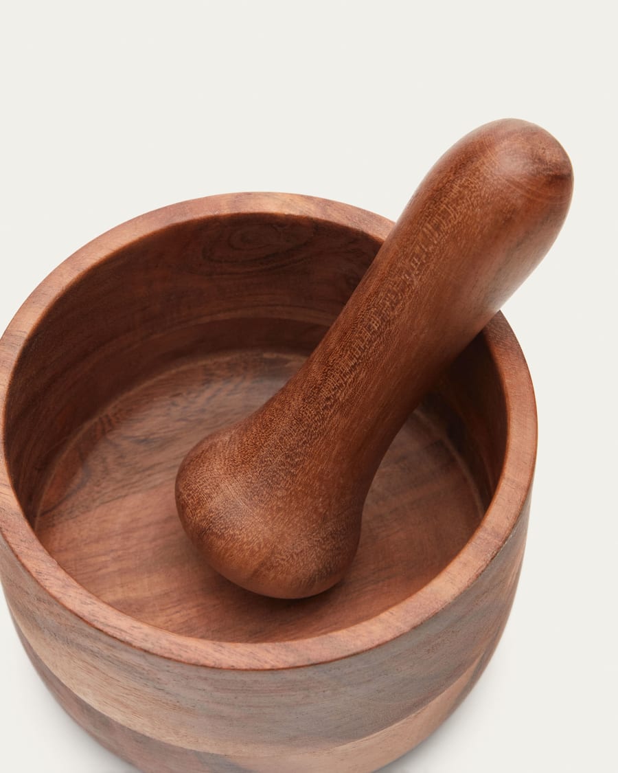 Delci acacia wood pestle and mortar