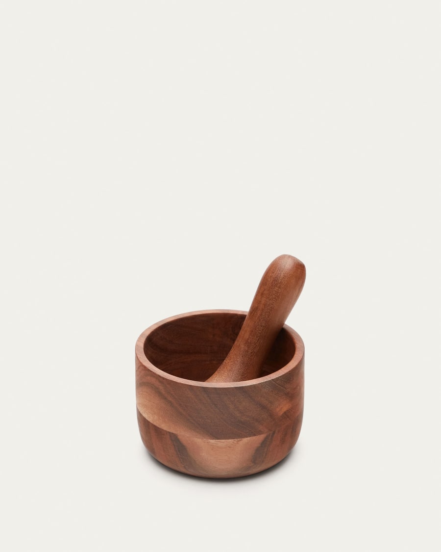 Delci acacia wood pestle and mortar