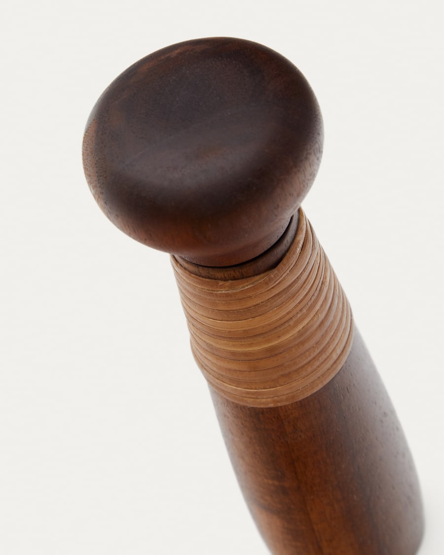 Sardis pepper mill made from FSC 100% acacia wood and rattan 22.9 cm